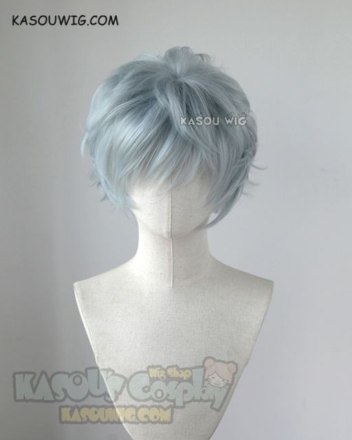 My hero academia Tomura Shigaraki grayish blue messy short cosplay wig