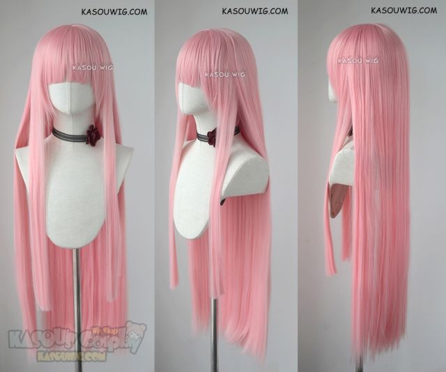 Darling in the Franxx Zero Two 002 pastel pink long blunt cut wig