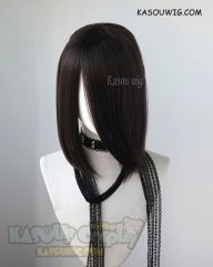 S-3 / KA031 Deepest Brown ponytail base wig with long bangs