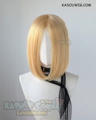 S-3 / SP01 Pastel Yellow ponytail base wig with long bangs.