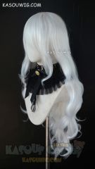 L-3 / KA001 snow white long layers loose waves cosplay wig. heat-resistant fiber