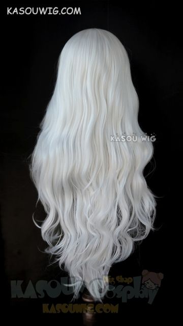 L-3 / KA001 snow white long layers loose waves cosplay wig. heat-resistant fiber