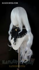 L-3 / KA001 snow white long layers loose waves cosplay wig. heat-resistant fiber