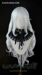 L-3 / KA001 snow white long layers loose waves cosplay wig. heat-resistant fiber