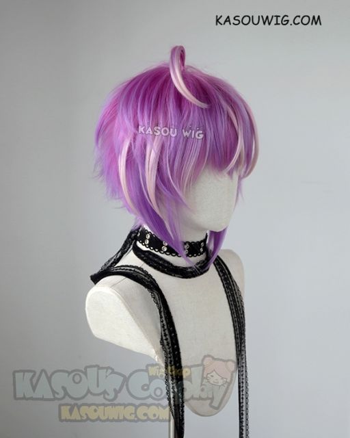 Hypnosis Mic Fling Posse Ramuda Amemura pink purple ombre cosplay wig