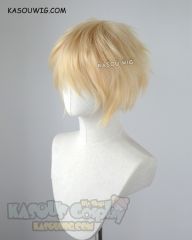 Noragami Yukine / S-1 KA008 >>31cm / 12.2" Short yellow blonde layered wig, easy to style,Hiperlon fiber