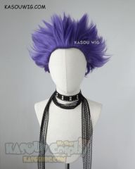 Shinsou Hitoshi purple all back spiky cosplay wig