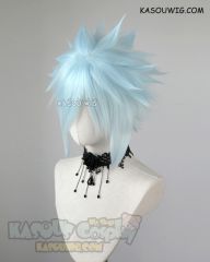S-5 KA045 31cm / 12.2" short Light Cyan spiky layered cosplay wig