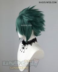 S-5 KA065 31cm / 12.2" short dark olive green spiky layered cosplay wig