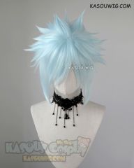 S-5 KA045 31cm / 12.2" short Light Cyan spiky layered cosplay wig