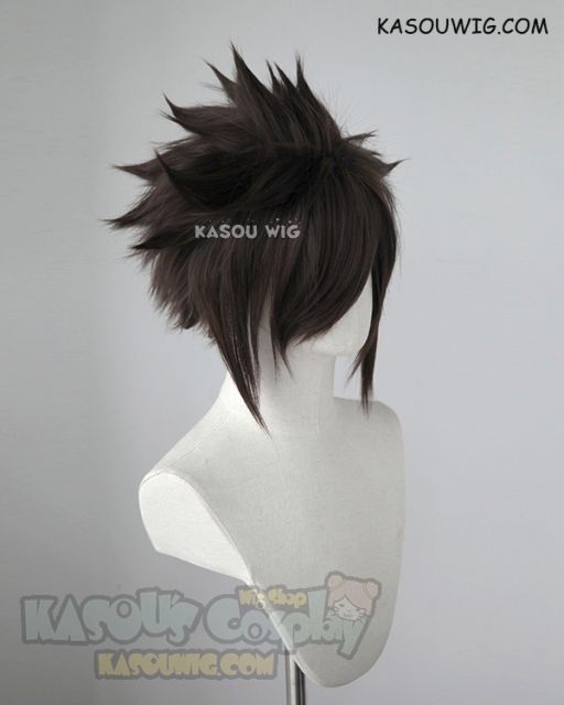 S-5 KA030 31cm / 12.2" short deep brown spiky layered cosplay wig