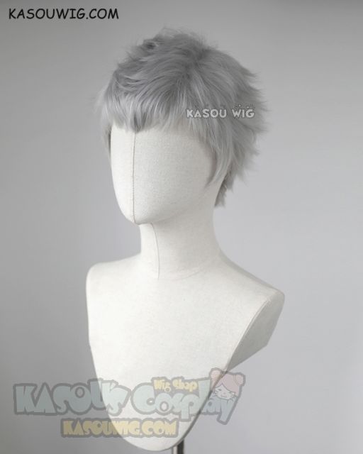Devil May Cry 5 Nero short light gray faux-hawk cosplay wig