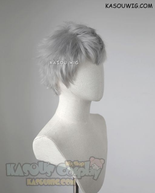 Devil May Cry 5 Nero short light gray faux-hawk cosplay wig