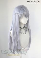 L-2 / SP26 silver Lavender 75cm long straight wig . Tangle Resistant fiber