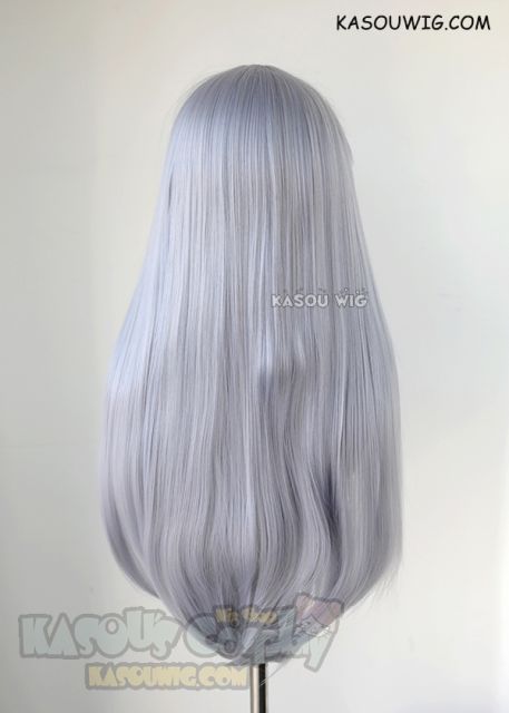 L-2 / SP26 silver Lavender 75cm long straight wig . Tangle Resistant fiber