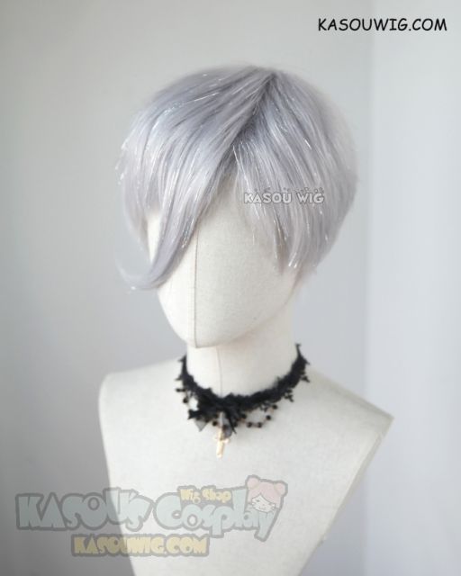 ( Glittering fiber mixed ) Houseki no Kuni Antarcticite light silver cosplay wig