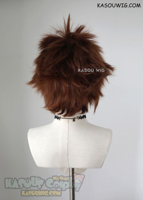 S-5 KA026 31cm / 12.2" short Walnut Brown spiky layered cosplay wig