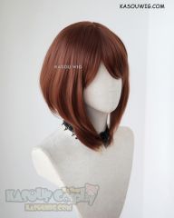 Uraraka Ochako shoulder length brown bob wig KA026