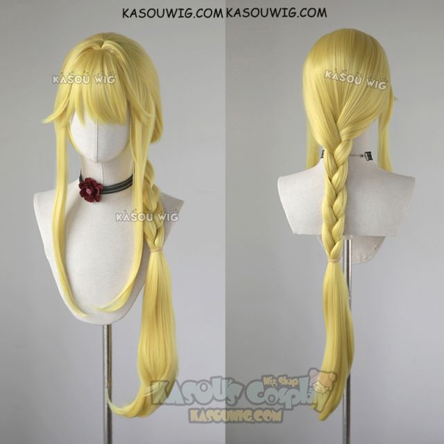 Sword Art Online Alicization Alice Zuberg 100 cm long yellow pre-styled braid cosplay wig