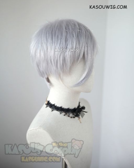 ( Glittering fiber mixed ) Houseki no Kuni Antarcticite light silver cosplay wig