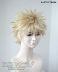 Bakugo Katsuki short blonde fluffy wig with spikes