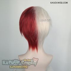 Shouto white red split short wig