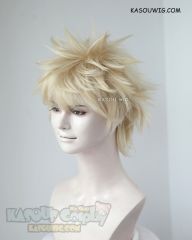 Bakugo Katsuki short blonde fluffy wig with spikes