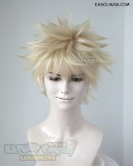 Bakugo Katsuki short blonde fluffy wig with spikes