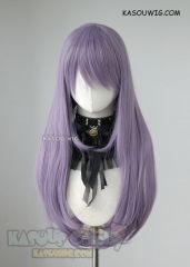 L-2 / SP33 grayish purple long 75cm long straight wig . Heating Resistant fiber