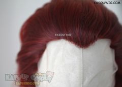 Lace Front>> Kingdom Hearts Axel slicked back brown-red ombre cosplay wig
