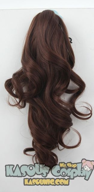 KA022- KA038 A-1 / curly clip on ponytail. 35cm bouncy layered curls