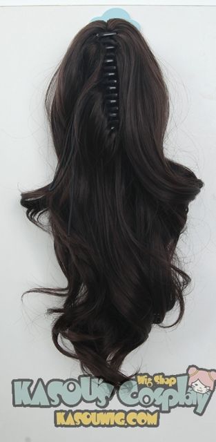 KA022- KA038 A-1 / curly clip on ponytail. 35cm bouncy layered curls