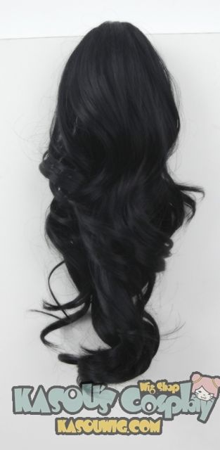 KA022- KA038 A-1 / curly clip on ponytail. 35cm bouncy layered curls