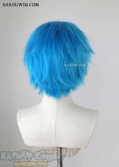 S-1 / KA047 >>31cm / 12.2" short blue layered wig, easy to style,Hiperlon fiber