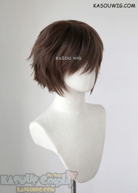 Mononoke Hime San S-1/KA028>>31cm short Bistre Brown layered wig, easy to style,Hiperlon fiber