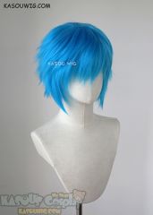 S-1 / KA047 >>31cm / 12.2" short blue layered wig, easy to style,Hiperlon fiber