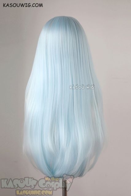 L-2 / KA045 Light Cyan 75cm long straight wig . Heating Resistant fiber