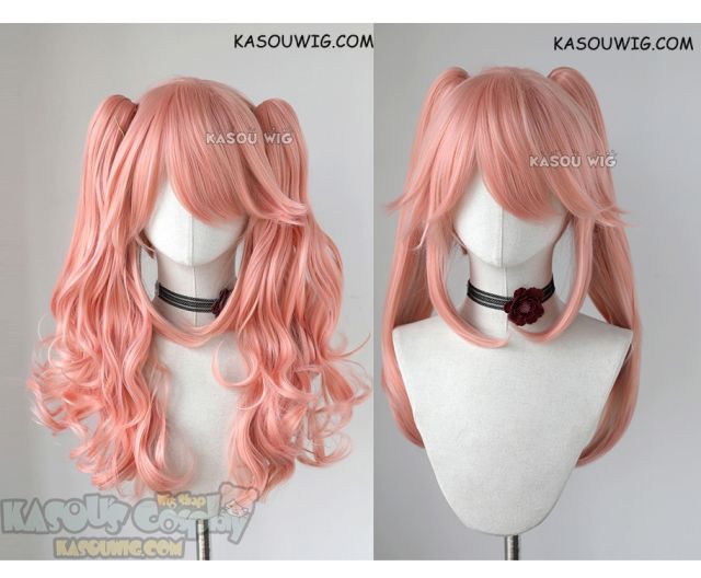 FGO Fate Grand Order Tamamo no Mae 2 versions pink cosplay wig with ponytails