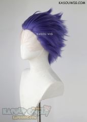 Lace Front>> Shinsou purple all back spiky cosplay wig. LFS-1/KA057