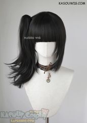 Kimetsu no Yaiba Demon Slayer Kanao Tsuyuri short deepest brown cosplay wig with a clip-on ponytail
