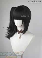 Kimetsu no Yaiba Demon Slayer Kanao Tsuyuri short deepest brown cosplay wig with a clip-on ponytail