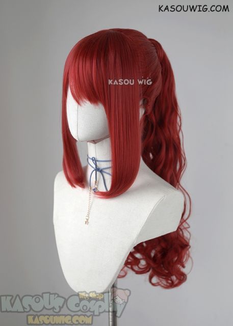 Persona 5 Royal Kasumi Yoshizawa 55cm long red ponytail cosplay wig
