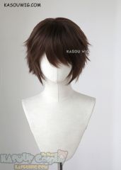 Mononoke Hime San S-1/KA028>>31cm short Bistre Brown layered wig, easy to style,Hiperlon fiber