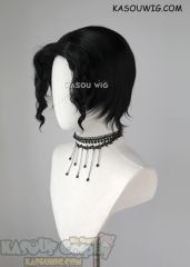 Kimetsu no Yaiba Demon Slayer Muzan Kibutsuji short black curly wig