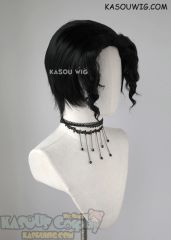 Kimetsu no Yaiba Demon Slayer Muzan Kibutsuji short black curly wig