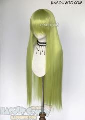 L-4 yellowish green Fate GO Enkidu 100cm / 39.5"long straight versatile cosplay wig