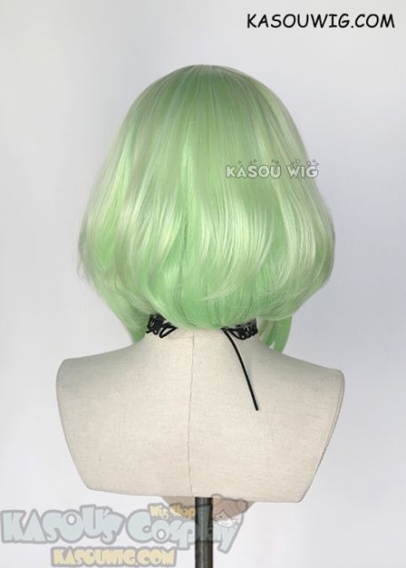 PROMARE Lio Fotia short light yellowish green bob cosplay wig. two-tone