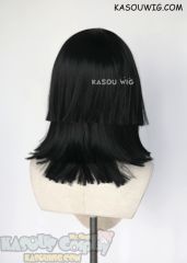 Kimetsu no Yaiba Demon Slayer Obanai Iguro black pre-cut shoulder length cosplay wig