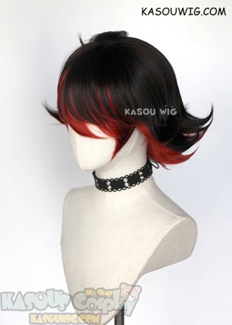 PROMARE Gueira short brown red flippy cosplay wig