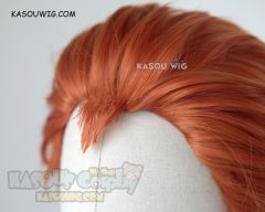 Danganronpa Kuwata Leon reddish orange slicked back spiky cosplay wig